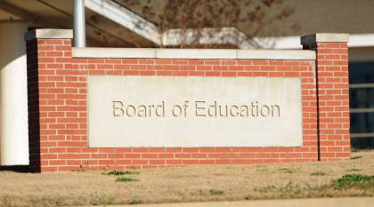Board of Education sign